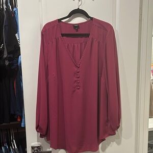Torrid Deep Pink Button-Front Blouse